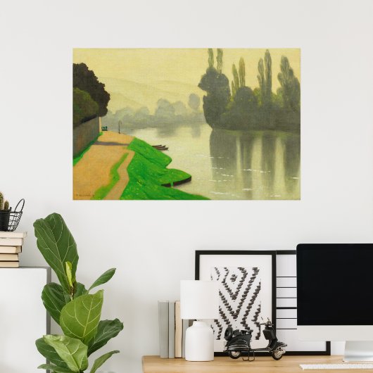 Morgennebel in Andelys - Felix Vallotton Poster (Heimbüro)