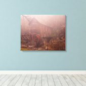 Morgennebel Leinwanddruck (Insitu (Holzboden))