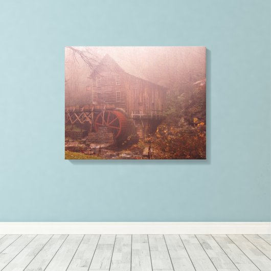 Morgennebel Leinwanddruck (Insitu (Holzboden))