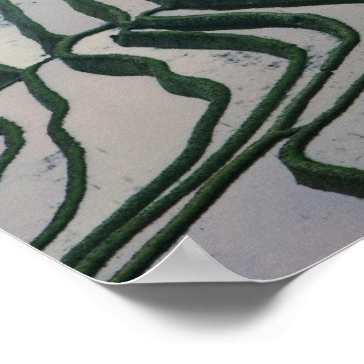 Morgennebel über Reisfeldern Poster (Ecke)