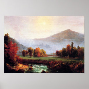 Morgennebeln in Plymouth, NH, Fine Art, Poster