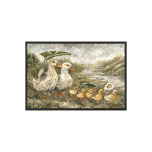 Morgenpendelverkehr Whimsical Farmhouse-Ente Regen