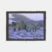 Morgenpferd Fleecedecke (Vorderseite (Horizontal))