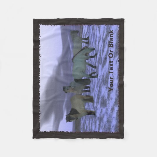 Morgenpferd Fleecedecke (Vorderseite)