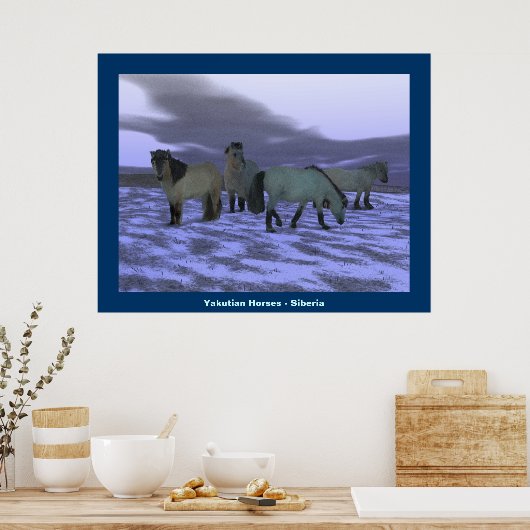 Morgenpferd Poster (Küche)