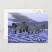 Morgenpferd Postkarte (Vorne/Hinten)