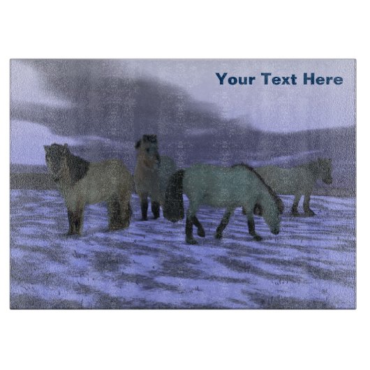 Morgenpferd - Yakutia Schneidebrett (Vorderseite)