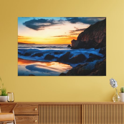 Morgenreflexe Leinwanddruck (Insitu (Wohnzimmer))