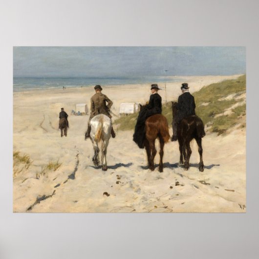 Morgenreiten am Strand, 1876 von Anton Mauve Poster (Vorne)