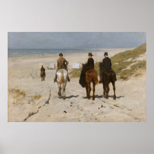 Morgenreiten am Strand - Anton Mauve Poster (Vorne)