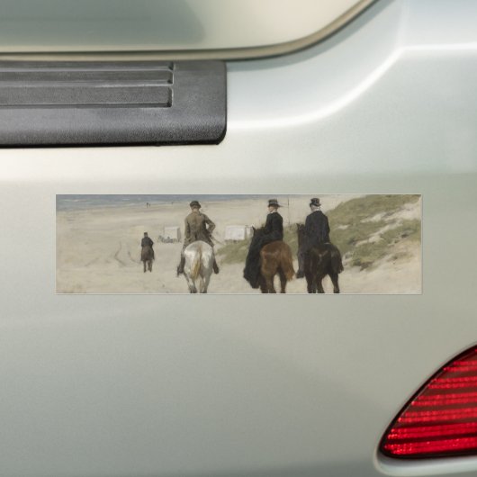 Morgenreiten am Strand (von Anton Mauve) Autoaufkleber (Auf Auto)