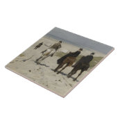 Morgenreiten am Strand (von Anton Mauve) Fliese (Seite)