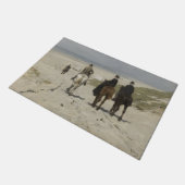 Morgenreiten am Strand (von Anton Mauve) Fußmatte (Schrägansicht)