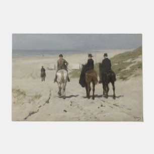 Morgenreiten am Strand (von Anton Mauve) Fußmatte