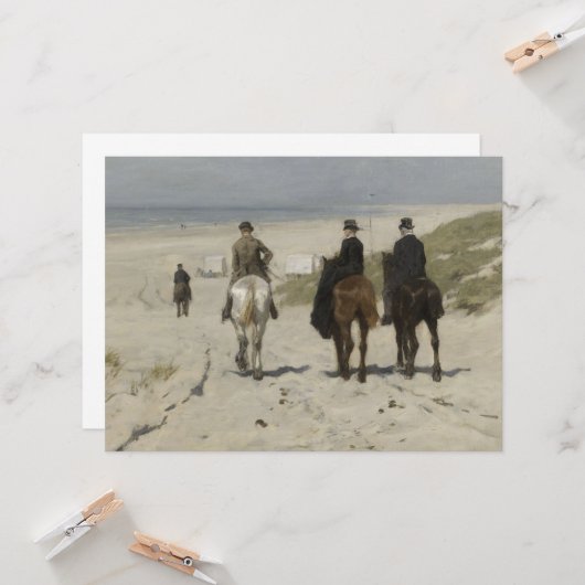 Morgenreiten am Strand (von Anton Mauve) Karte (Vorderseite/Rückseite Beispiel)