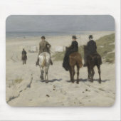 Morgenreiten am Strand (von Anton Mauve) Mousepad (Vorne)