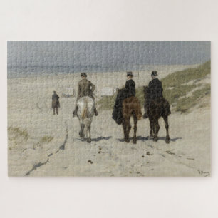 Morgenreiten am Strand (von Anton Mauve) Puzzle