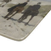 Morgenreiten am Strand (von Anton Mauve) Schneidebrett (Ecke)