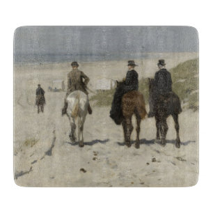 Morgenreiten am Strand (von Anton Mauve) Schneidebrett