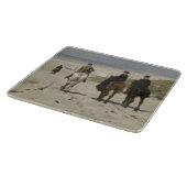 Morgenreiten am Strand (von Anton Mauve) Schneidebrett (Ecke)
