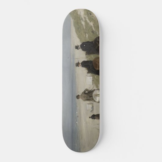 Morgenreiten am Strand (von Anton Mauve) Skateboard (Vorderseite)