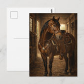 Morgenritt | Pferdekunst | Postkarte (Vorne/Hinten)