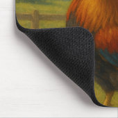 „Morgenroter Hahn auf dem Bauernhof“ Mousepad (Ecke)
