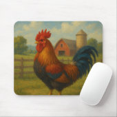 „Morgenroter Hahn auf dem Bauernhof“ Mousepad (Mit Mouse)