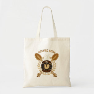 Morgenroutine Vintage Retro Kaffee Liebhaber Emb Tragetasche