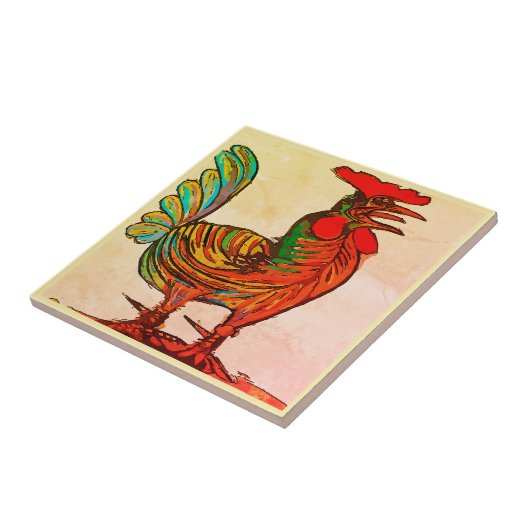 Morgenruf, Rooster, Tile Fliese (Seite)