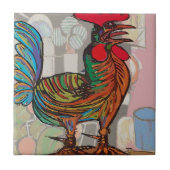 Morgenruf, Rooster, Tile Fliese (Vorderseite)