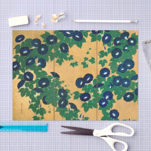 Morgenruhm (Detail), Kiitsu Seidenpapier (Handwerk)