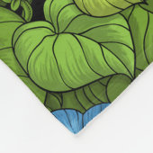 Morgenruhm in Blau und Grün Fleecedecke (Ecke)