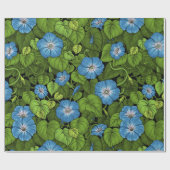 Morgenruhm in Blau und Grün Geschenkpapier (Flach)