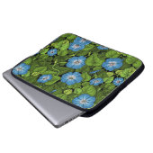 Morgenruhm in Blau und Grün Laptopschutzhülle (Vorne Knopf)