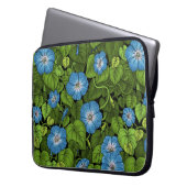 Morgenruhm in Blau und Grün Laptopschutzhülle (Vorderseite Links)
