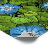 Morgenruhm in Blau und Grün Poster (Ecke)