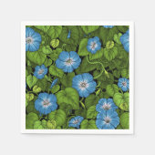 Morgenruhm in Blau und Grün Serviette (Vorderseite)