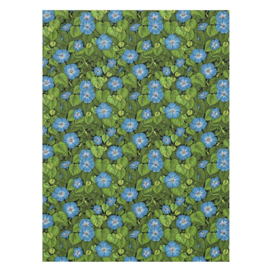 Morgenruhm in Blau und Grün Tischdecke (Vorderseite)