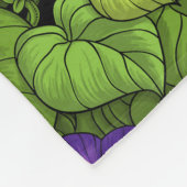 Morgenruhm in lila und grün fleecedecke (Ecke)