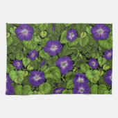 Morgenruhm in lila und grün geschirrtuch (Horizontal)