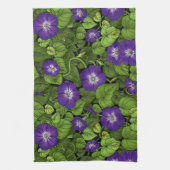 Morgenruhm in lila und grün geschirrtuch (Vertikal)