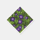 Morgenruhm in lila und grün serviette (Ecke)