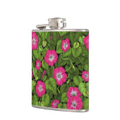 Morgenruhm in Rosa und Grün Flachmann (Links)