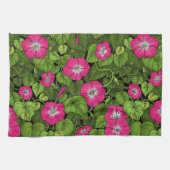Morgenruhm in Rosa und Grün Geschirrtuch (Horizontal)