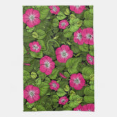 Morgenruhm in Rosa und Grün Geschirrtuch (Vertikal)