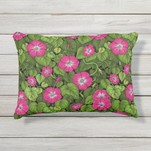Morgenruhm in Rosa und Grün Kissen Für Draußen