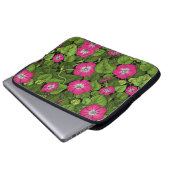 Morgenruhm in Rosa und Grün Laptopschutzhülle (Vorne Knopf)
