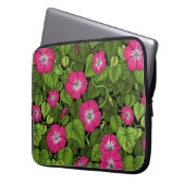 Morgenruhm in Rosa und Grün Laptopschutzhülle (Vorderseite Links)