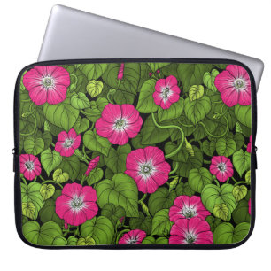 Morgenruhm in Rosa und Grün Laptopschutzhülle